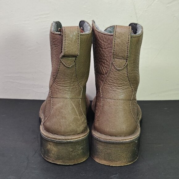 Clarks Maru Elsa 26119103 Womens Brown Leather Lace Up Ankle Booties Boots Crepe - Picture 5 of 12